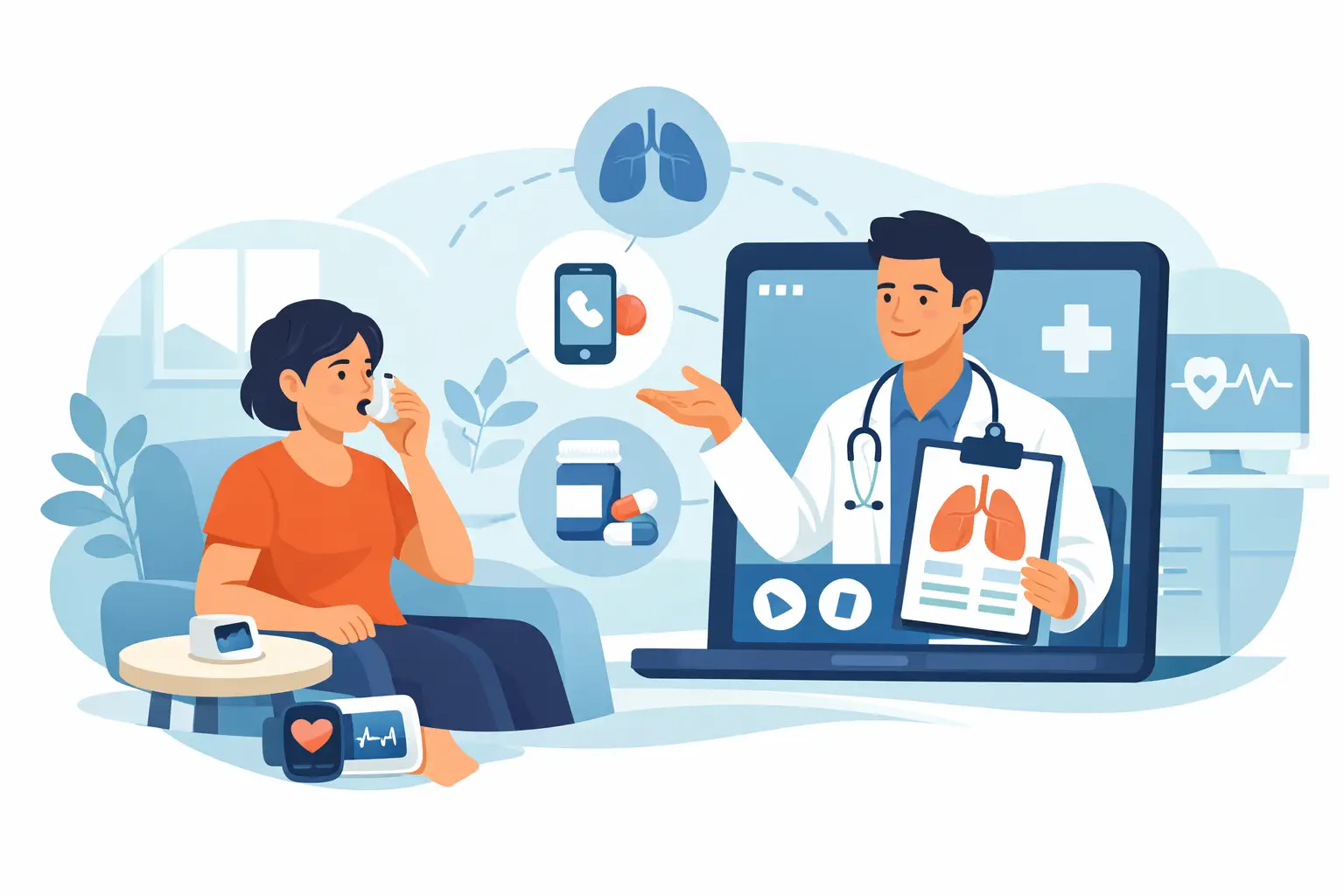 How a Telemedicine COPD Treatment Plan Works