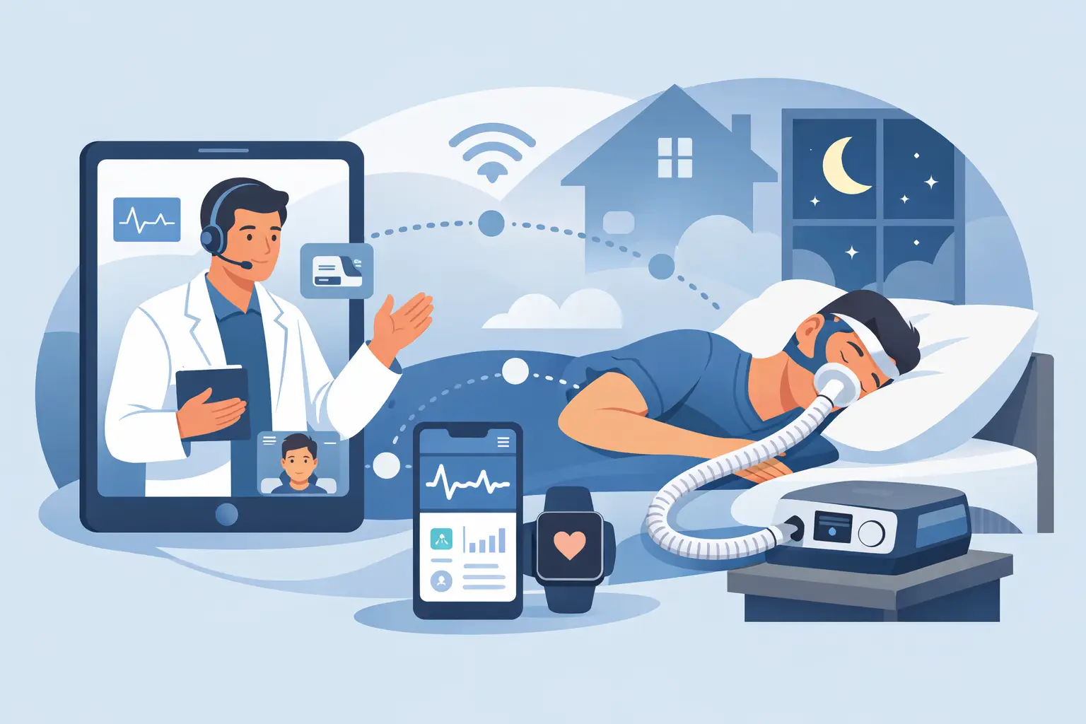 How Sleep Apnea Telemedicine Works at Home