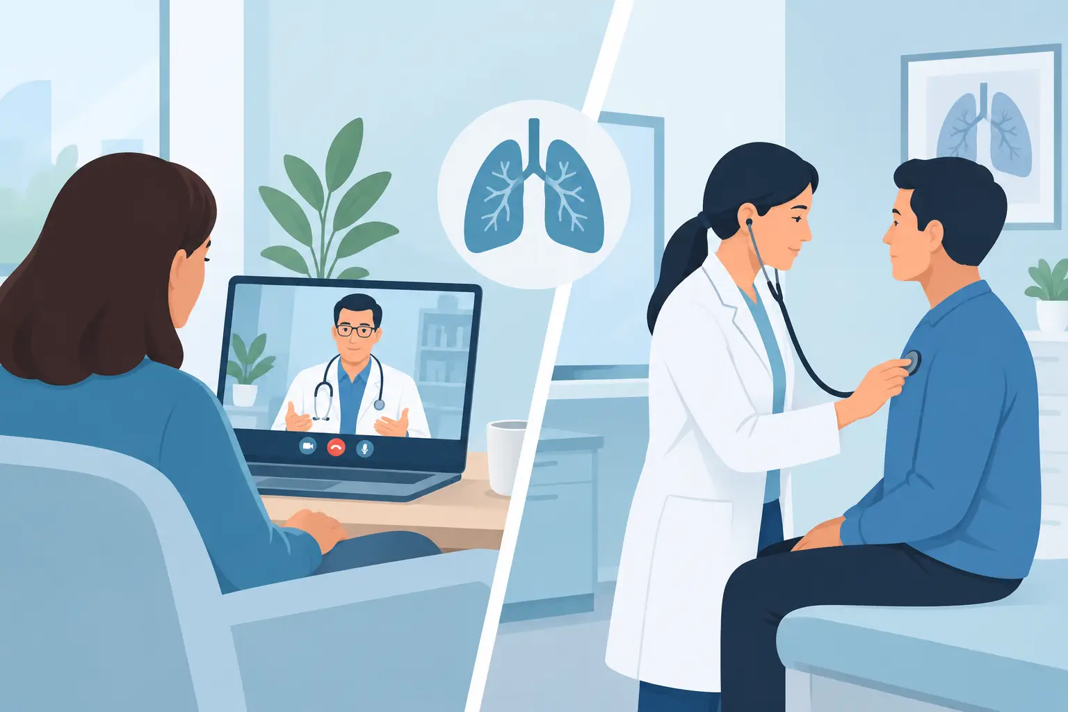 Telehealth Versus Office Pulmonology Care
